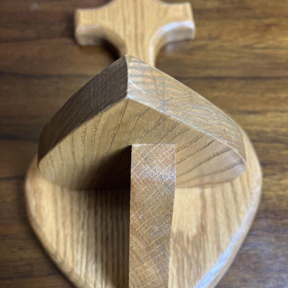 Wooden Heart Cross Shelf Handmade With Character, Primitive Cottage Aesthetic - Picture 2 of 9